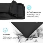 LANDICI 360°Laptop Sleeve Case 13 13.6 Inch Compatible with MacBook Air 13 M1/M2/M3/M4 2020-2025, MacBook Pro 13/14, IPad Air/Pro 13, Waterproof Computer Bag Cover with Handle, Black