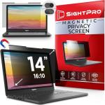 SightPro Magnetic Laptop Privacy Screen 14 Inch 16:10 - Patented Removable Laptop Privacy Filter Shield and Protector