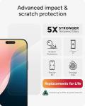 ZAGG Glass Elite Screen Protector for iPhone 16 Pro - 5X Stronger, Reinforced Edges, Ultra-Strong Tempered Glass, Scratch Resistant, Anti-Smudge, Easy Installation, InvisibleShield, Eco-Friendly