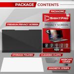 SightPro Magnetic Laptop Privacy Screen 14 Inch 16:10 - Patented Removable Laptop Privacy Filter Shield and Protector