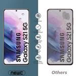NEW'C 3 Pack Designed for Samsung Galaxy S21 5G (6.2), Screen Protector Tempered Glass, Scratch-Proof, Bubble-Free, Ultra Resistant (0.26 mm HD Ultra Transparent) 9H Hardness Glass