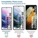 NEW'C 3 Pack Designed for Samsung Galaxy S21 5G (6.2), Screen Protector Tempered Glass, Scratch-Proof, Bubble-Free, Ultra Resistant (0.26 mm HD Ultra Transparent) 9H Hardness Glass