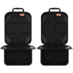 SMART ELF Car Seat Protector, 2Pack Seat Protector Protect Child Seats with Thickest Padding and Non-Slip Backing Mesh Pockets for Baby and Pet,Sedan SUV Truck (Black)