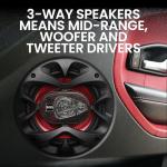 BOSS Audio Systems CH6530 Chaos Series 6.5 Inch Car Door Speakers - 300 Watts (Pair), 3 Way, Full Range, Tweeters, Coaxial, Sold in Pairs