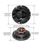 BOSS Audio Systems CH6530B 6.5 Inch Car Door Speakers - 300 Watts Max (Pair), Coaxial, 3 Way, Full Range, 4 Ohms, Sold in Pairs, Bocinas para Carro