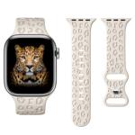 IKANFI 2Pack Leopard Engraved Bands Compatible with Apple Watch Band 41mm 40mm 38mm Women, Silicone Cheetah Sport Strap for iWatch Series SE 10 9 8 7 6 5 4 3 2 1,Ultra-BKSL-38