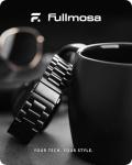 Fullmosa Band Compatible with Apple Watch 44mm 45mm 42mm, Stainless Steel iWatch Band for Apple Watch Se 2 Series 9/8/7/6/5/4/3/2/1(Black, 42mm/44mm/45mm)