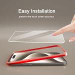 Ailun 3 Pack Screen Protector for iPhone 15 [6.1 inch] + 3 Pack Camera Lens Protector with Installation Frame,Case Friendly Tempered Glass Film,[9H Hardness] - HD