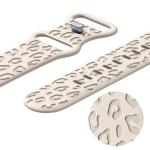 IKANFI 2Pack Leopard Engraved Bands Compatible with Apple Watch Band 41mm 40mm 38mm Women, Silicone Cheetah Sport Strap for iWatch Series SE 10 9 8 7 6 5 4 3 2 1,Ultra-BKSL-38