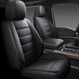 Isen-CoverAuto Full Coverage Faux Leather Car Seat Covers Full Set,Automotive Seat Covers for Cars,SUVs Pick-up Truck, Car Seat Cushion, Black Seat Covers,Front Seat Cover,Car Seat Protector