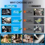 FiveFox Fit CX-5 Car Seat Covers for Select Mazda CX5 2013-2024 2025 2026 - Premium Full Coverage Leather, Airbag Compatible, Breathable, Waterproof & All Weather Seat Protector, Full Set, Black