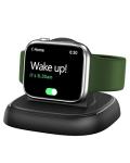 NEWDERY Charger Stand for Apple Watch, Portable Watch Charger for iWatch with USB C Cable,Fast Charging,Wireless Charging Station for iWatch Series 11/10/9/8/7/6/Ultra/5/4/3/2/SE, Black