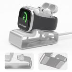 Stand for Apple Watch Charger, 2 in 1 Aluminum Airpod iWatch Charging Stand Dock Holder Compatible with Apple Watch Series 9 8 Ultra SE2 7 6 SE 5 4 3 2 and AirPods 1/2/3/Pro for Nightstand Mode