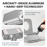 Stand for Apple Watch Charger, 2 in 1 Aluminum Airpod iWatch Charging Stand Dock Holder Compatible with Apple Watch Series 9 8 Ultra SE2 7 6 SE 5 4 3 2 and AirPods 1/2/3/Pro for Nightstand Mode