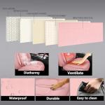 NS YOLO Universal Leather Car Seat Covers Full Coverage,Waterproof Custom Fit for Cars,SUVs and Trucks, Premium PU Leather Automotive Seat Protector with Anti-Slip Design,Pink Seat Cover for 5 Seats