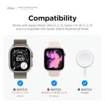 elago W2 Charger Stand Compatible with Apple Watch Series Ultra3/Ultra2/Ultra/11/10/9/8/7/6/5/4/3/2/1/SE3/SE2/SE1 (49mm, 46mm, 45mm, 44mm, 42mm, 41mm, 40mm, 38mm)