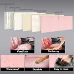 Isen-CoverAuto Full Coverage Faux Leather Car Seat Covers Full Set,Automotive Seat Covers for Cars,SUVs Pick-up Truck, Car Seat Cushion, Pink Seat Covers for 5 Seats,Car Seat Protector