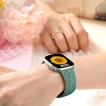 6 Pack Floral Engraved Bands Compatible with Apple Watch Bands 44mm for Women 40mm 41mm 45mm 49mm, Adjustable Comfortable Soft Silicone for iWatch Bands 38mm Womens Series