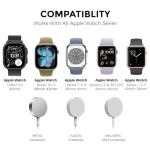 AhaStyle iWatch Stand Silicone Charging Dock Holder for Apple Watch Ultra 3, Ultra 2, Ultra, SE3, SE2, SE, Series 11 10 9 8 7 6 5 4 3 2 1 (49/46/45/44/42/41/40/38mm), Supports Nightstand Mode (Black)