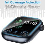 UniqueMe 6 Pack TPU Screen Protector Compatible with Apple Watch 44mm SE 3/SE 2/SE Series 6/5/4, [Upgrade Flexible Film] Anti-Scratch Soft HD TPU Clear Film for iWatch 44mm