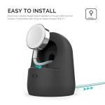 AhaStyle iWatch Stand Silicone Charging Dock Holder for Apple Watch Ultra 3, Ultra 2, Ultra, SE3, SE2, SE, Series 11 10 9 8 7 6 5 4 3 2 1 (49/46/45/44/42/41/40/38mm), Supports Nightstand Mode (Black)