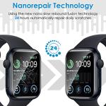 UniqueMe 6 Pack TPU Screen Protector Compatible with Apple Watch 44mm SE 3/SE 2/SE Series 6/5/4, [Upgrade Flexible Film] Anti-Scratch Soft HD TPU Clear Film for iWatch 44mm