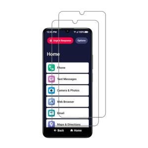 VIESUP for Lively Smartphone 4 HD Clear Screen Protector Tempered Glass - [2Pack] 9H Hardness Case Friendly Anti-Scratch Screen Protector Protective Tempered for Jitterbug Phones Smart 4 (6.75”)