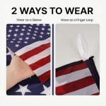 FUTUREPLUSX American Flag Cape, Wearable USA Flag Costume Outfit with Sleeves Classic Flag, 2 Differents Wearing Methods