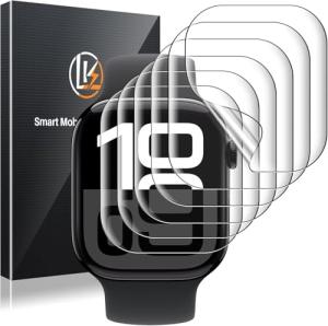 LK 6 Pack for Apple Watch Series 11 Screen Protector 46mm Series 10 [Flexible TPU Not Glass] Self-Healing, Max Coverage, Bubble Free, HD Clear Screen Protector for iWatch S11/S10 46mm, Anti-Scratch