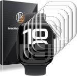 LK 6 Pack for Apple Watch Series 11 Screen Protector 46mm Series 10 [Flexible TPU Not Glass] Self-Healing, Max Coverage, Bubble Free, HD Clear Screen Protector for iWatch S11/S10 46mm, Anti-Scratch