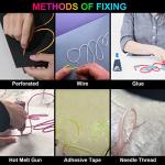 EL Wire 5in1 Portable Neon Rope Lights Strip Wearable Battery Pack Body Lights-360°Illumination Super Bright Cuttable DIY Halloween Christmas Festival Party Game Room Cosplay Costume(Ice Blue 1M)