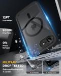 Miracase for iPhone 17e Case& iPhone 16e Case, Full-Body Phone with Built-in Glass Screen Protector, [Magnetic with MagSafe] Military Drop Proof 17 E/ 16 E Cover Bumper 6.1 inch, Black
