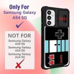 Funermei for Samsung Galaxy A54 5G Phone Case - Men Boys Cute Cover Fun Funny Cool for Teens Kids Video Game Unique Design with Camera Cover Ring Stand Funda for Samsung A54 5G Case