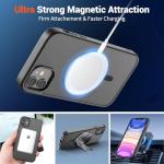 SUPFINE Magnetic for iPhone 11 Phone Case(Compatible with MagSafe)(Military Grade Drop Protection) Translucent Matte Shockproof Phone Cover,Black