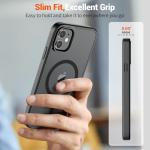 SUPFINE Magnetic for iPhone 11 Phone Case(Compatible with MagSafe)(Military Grade Drop Protection) Translucent Matte Shockproof Phone Cover,Black