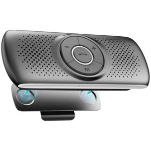AGPTEK Car Speaker with Bluetooth 5.3, Hands Free Phone Kit for Calls, GPS & Music with TF Card Slot, Instant Connect, Siri Google Assistant Support Wireless Car Visor Clip Speakerphone (Black)