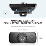 AGPTEK Car Speaker with Bluetooth 5.3, Hands Free Phone Kit for Calls, GPS & Music with TF Card Slot, Instant Connect, Siri Google Assistant Support Wireless Car Visor Clip Speakerphone (Black)