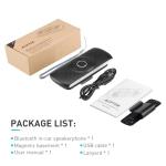 AGPTEK Car Speaker with Bluetooth 5.3, Hands Free Phone Kit for Calls, GPS & Music with TF Card Slot, Instant Connect, Siri Google Assistant Support Wireless Car Visor Clip Speakerphone (Black)