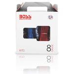 BOSS Audio Systems KIT2 8 Gauge Complete Car Amplifier Installation Wiring Kit with Power Cables, Ground Cables, Turn-On Wire, Speaker Wire, Terminals