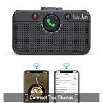 Lavales Bluetooth 5.3 Car Speaker, Handsfree Wireless Bluetooth Speaker Kit for Cell Phone, Support Siri & Google Voice Assistant, Motion Auto On, Wireless Audio Car Kit Speakerphone with Visor Clip