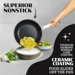 Granitestone Ceraluxe 20 Pc Ceramic Cookware Set Nonstick, Complete Pots and Pans Set Non Stick for Kitchen with Bakeware, Utensils & Steamer, Non Toxic Made Without PFOA PFOS, Oven & Dishwasher Safe