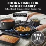 Granitestone Ceraluxe 20 Pc Ceramic Cookware Set Nonstick, Complete Pots and Pans Set Non Stick for Kitchen with Bakeware, Utensils & Steamer, Non Toxic Made Without PFOA PFOS, Oven & Dishwasher Safe