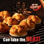 KITESSENSU Baking Pans Sets, Nonstick Bakeware Sets 7-Piece with Round/Square Cake Pan, Loaf Pan, Muffin Pan, Cookie Sheet, Roast Pan, Cooling Rack, Carbon Steel Bake Set Pink