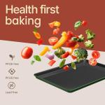 Bakken 8-Piece Ceramic Coated Bakeware Sets, Nonstick Aluminized Steel Pans with Muffin, Loaf, Cake, Roasting Pan, & Cooling Rack, Oven Safe Up To 500°F, Dishwasher Safe, BPA, PTFE & PFAS Free, Green