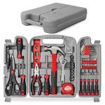 Hi-Spec 54pc Red Household Tool Kit – Essential DIY Hand Tool Set with Toolbox for Home, Garage, Office, Basic Repairs, First Apartment, New Home & Everyday Home Improvement