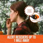 Go Time Gear Lightweight Bivy Sack - Emergency Bivy with 120 dB Whistle & Paracord - Thermal Emergency Blanket for Survival Kit - Compact for Camping & Backpacking Gear - Pack of 1, Orange