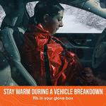 Go Time Gear Lightweight Bivy Sack - Emergency Bivy with 120 dB Whistle & Paracord - Thermal Emergency Blanket for Survival Kit - Compact for Camping & Backpacking Gear - Pack of 1, Orange