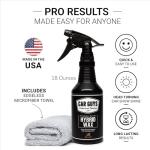 CAR GUYS Hybrid Spray Wax | Advanced Car Wax | Long Lasting and Easy To Use | Safe on All Surfaces | 18 Oz Kit with Towel