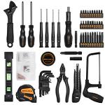 DEKOPRO 218-Piece General Household Hand Tool kit, Professional Auto Repair Tool Set for Homeowner, General Household Hand Tool Set with Plier, Screwdriver Set, Socket Set, with Portable Storage Case