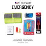 Always Prepared Premium Roadside Emergency Kit for Car - Car Safety Kit, Tools, First Aid, Visibility Gear & More - Perfect Roadside Assistance Kit Gift for New Drivers (125 pc)